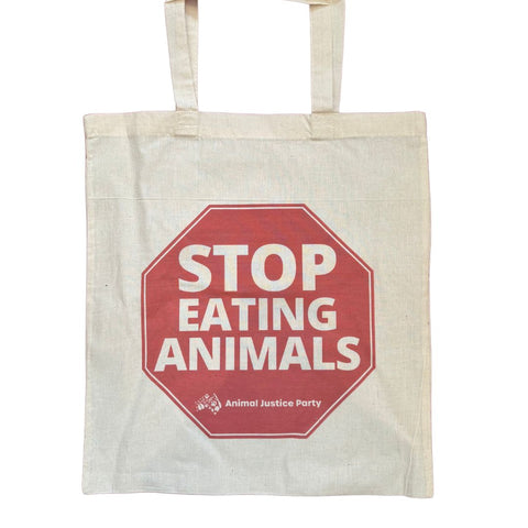Make a Statement: STOP EATING ANIMALS Tote Bag