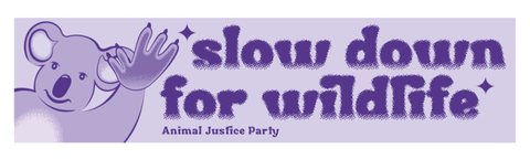 Bumper Slider: Slow Down for Wildlife – Lilac