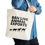 Ban Live Animal Exports Shopper Tote Bag