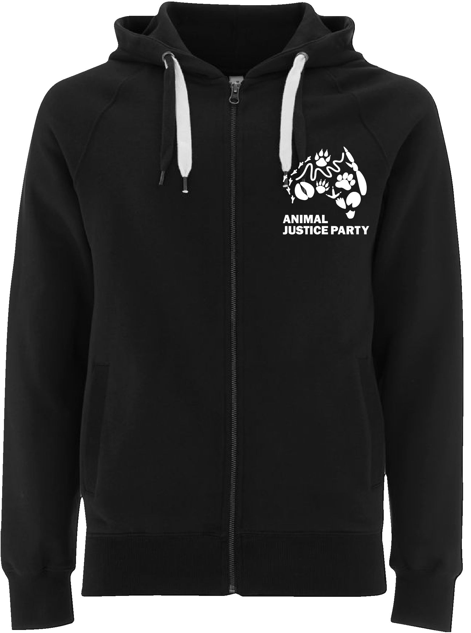 Unisex  Zip Up Hoodie - Black