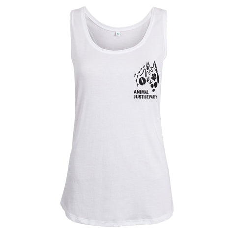 Women's Racer Back Singlet - White or Black